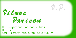 vilmos parison business card